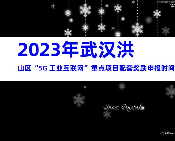 2023年武汉洪山区“5G+工业互联网”重点项目配套奖励申报时间、条件