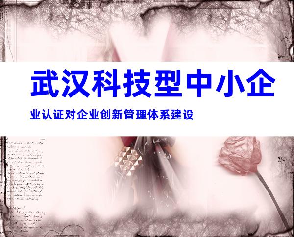 武汉科技型中小企业认证对企业创新管理体系建设