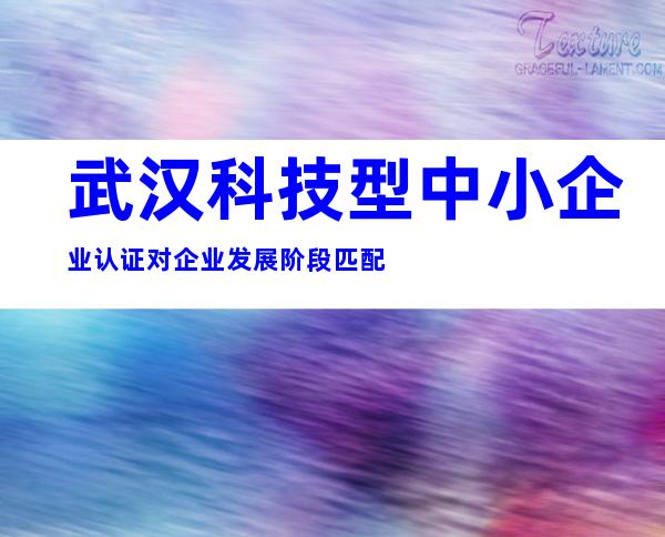 武汉科技型中小企业认证对企业发展阶段匹配