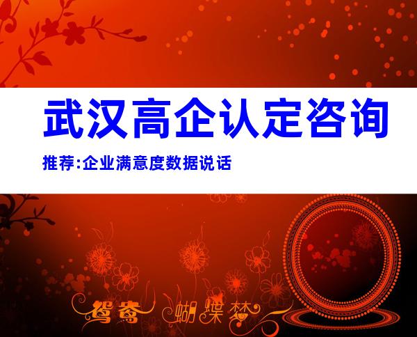 武汉高企认定咨询推荐:企业满意度数据说话