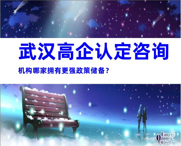 武汉高企认定咨询机构哪家拥有更强政策储备？