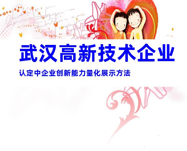 武汉高新技术企业认定中企业创新能力量化展示方法