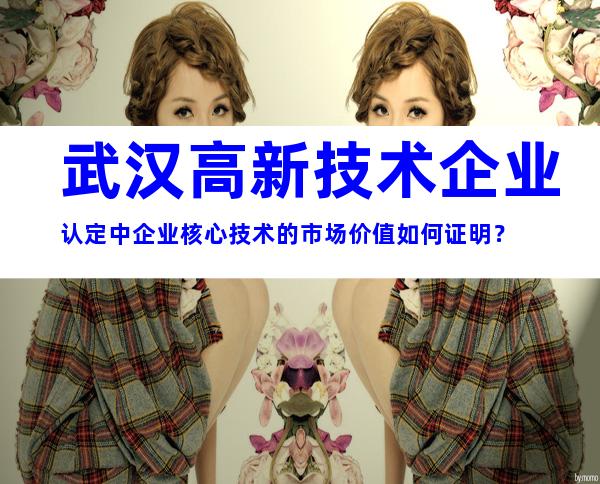 武汉高新技术企业认定中企业核心技术的市场价值如何证明？