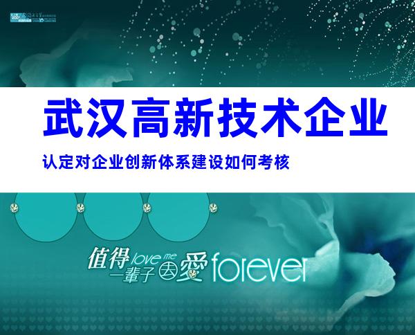 武汉高新技术企业认定对企业创新体系建设如何考核