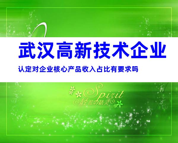 武汉高新技术企业认定对企业核心产品收入占比有要求吗