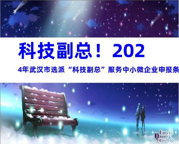 科技副总！2024年武汉市选派“科技副总”服务中小微企业申报条件、选派程序