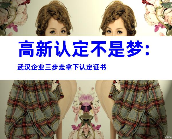 高新认定不是梦:武汉企业三步走拿下认定证书